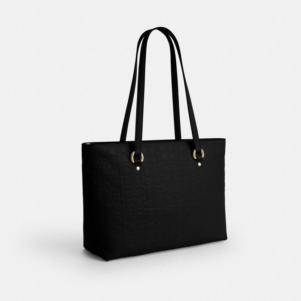CEW04-Station Tote Bag in Signature Leather-Im/Black
