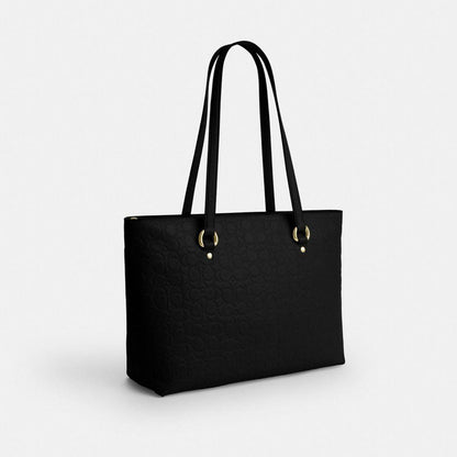 CEW04-Station Tote Bag in Signature Leather-Im/Black
