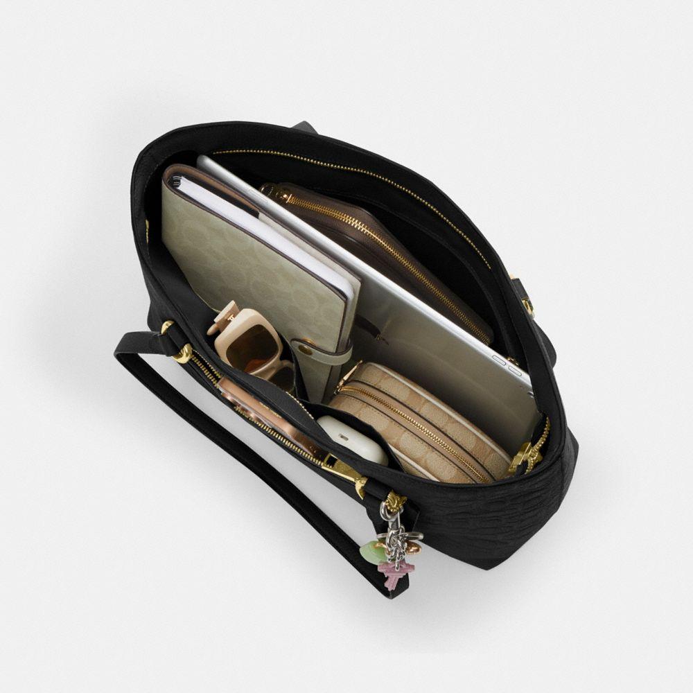 CEW04-Station Tote Bag in Signature Leather-Im/Black
