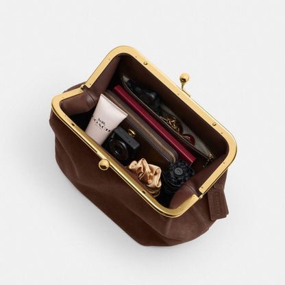 CEW05-Kisslock Frame Bag 27-B4/Dark Chocolate