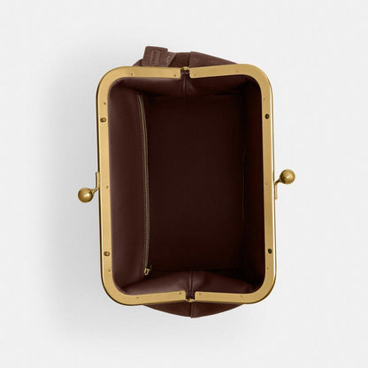 CEW05-Kisslock Frame Bag 27-B4/Dark Chocolate