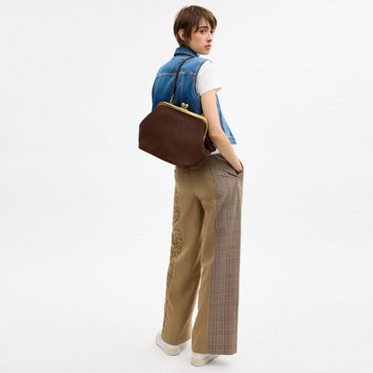 CEW05-Kisslock Frame Bag 27-B4/Dark Chocolate