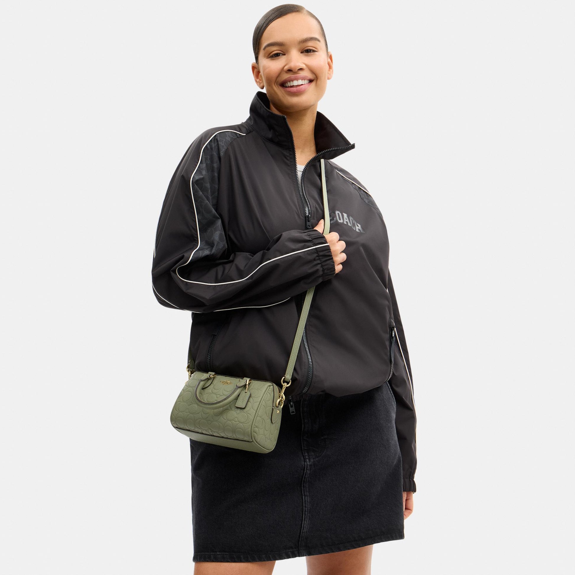 CEW07-Mini Rowan Crossbody in Signature Pebbled Leather-Im/Pistachio