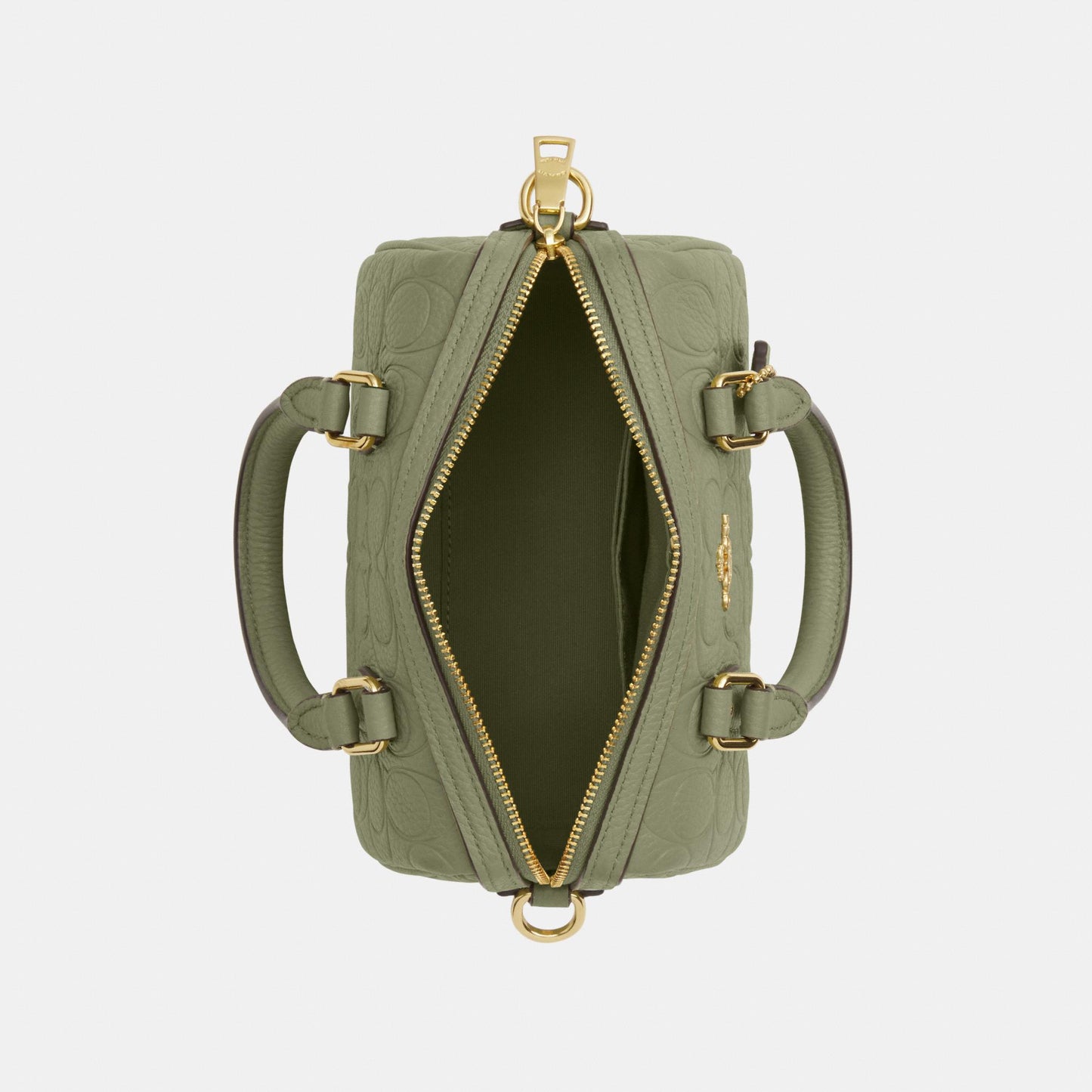 CEW07-Mini Rowan Crossbody in Signature Pebbled Leather-Im/Pistachio