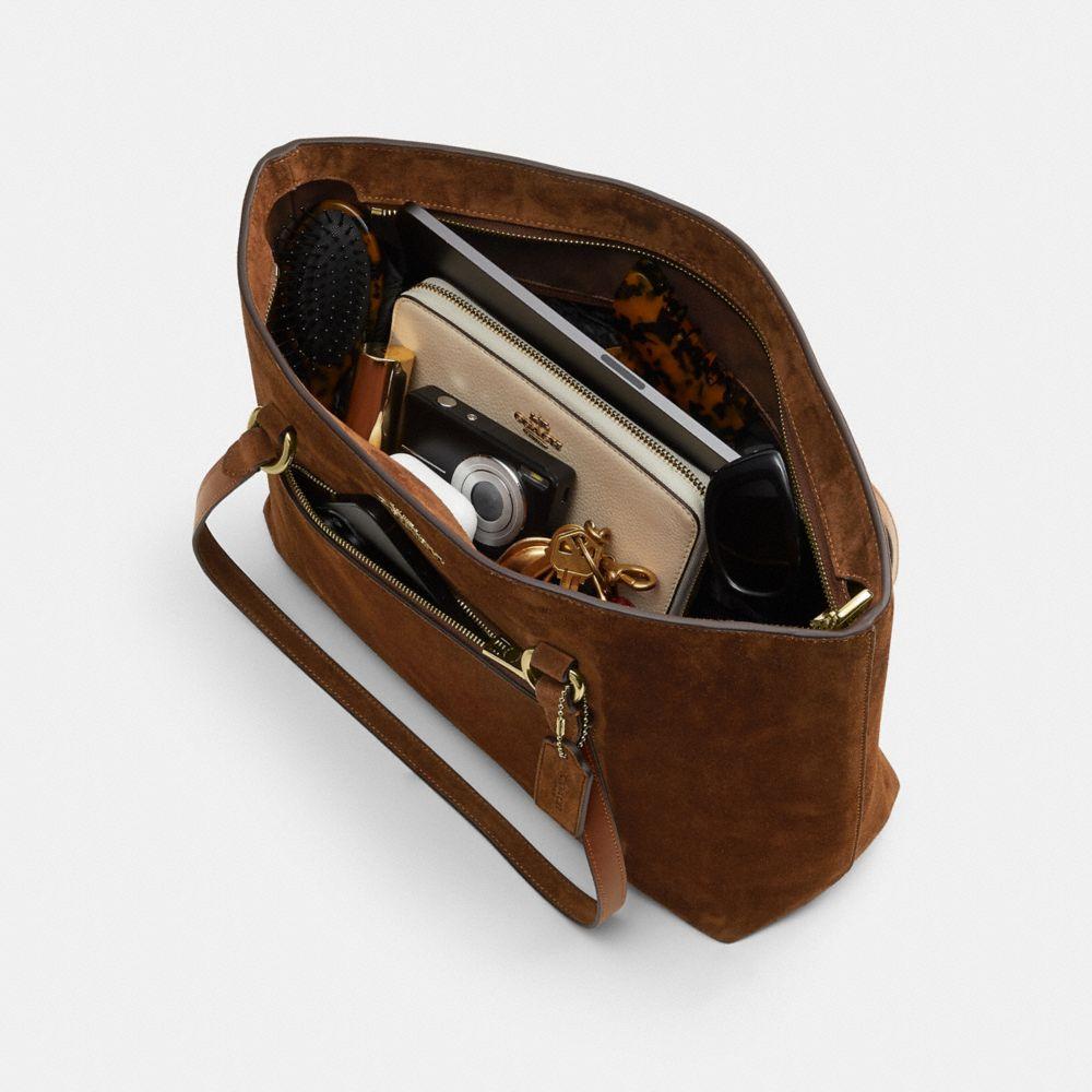 CEW20-Station Tote Bag-Im/Warm Brown