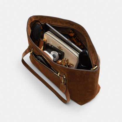 CEW20-Station Tote Bag-Im/Warm Brown