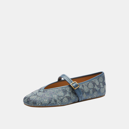 CEX12-Mary Jane in Crystal Signature Denim-Denim.