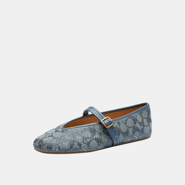 Mary Jane in Crystal Signature Denim