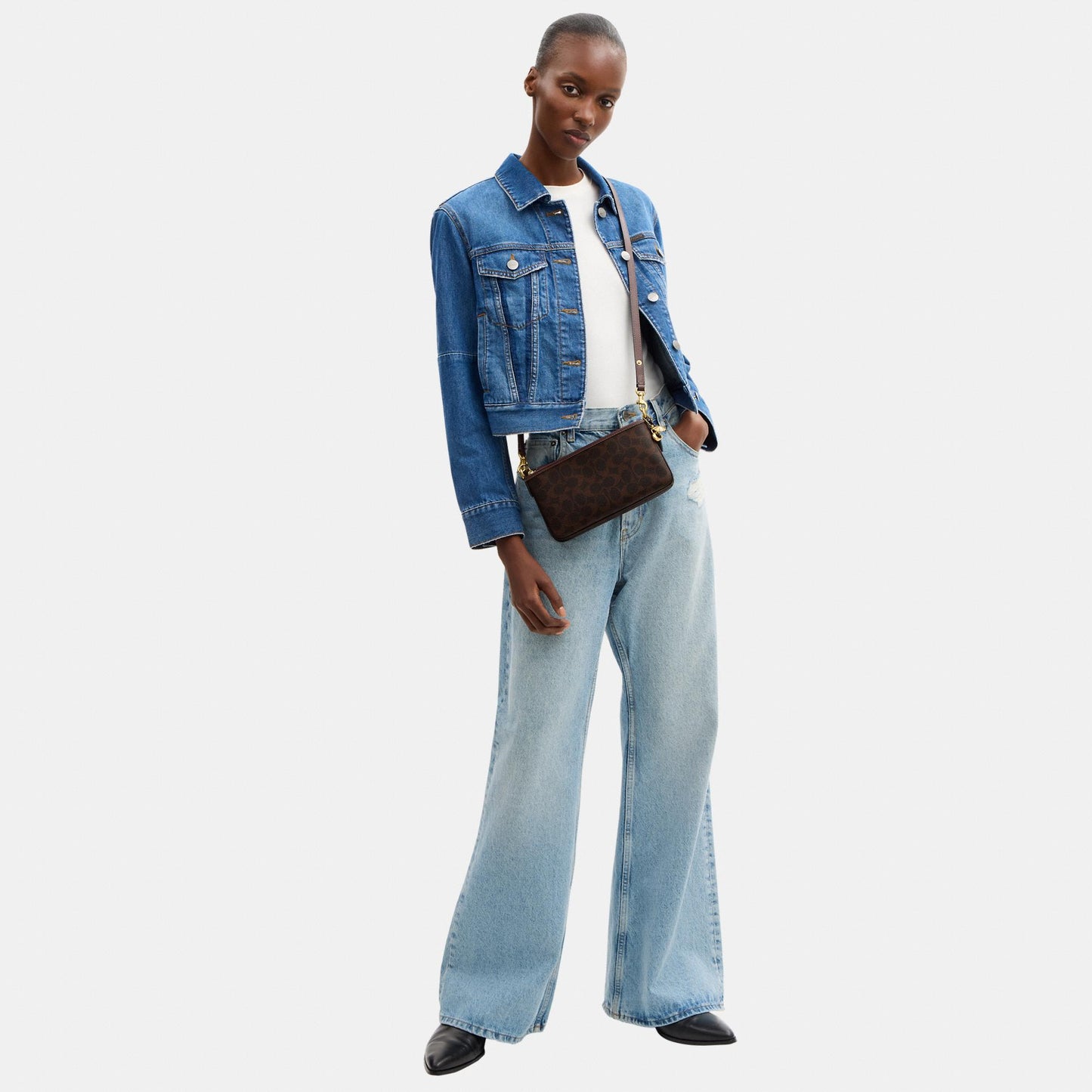 CEY53-Audrey Crossbody Bag in Signature Canvas-B4/Maple
