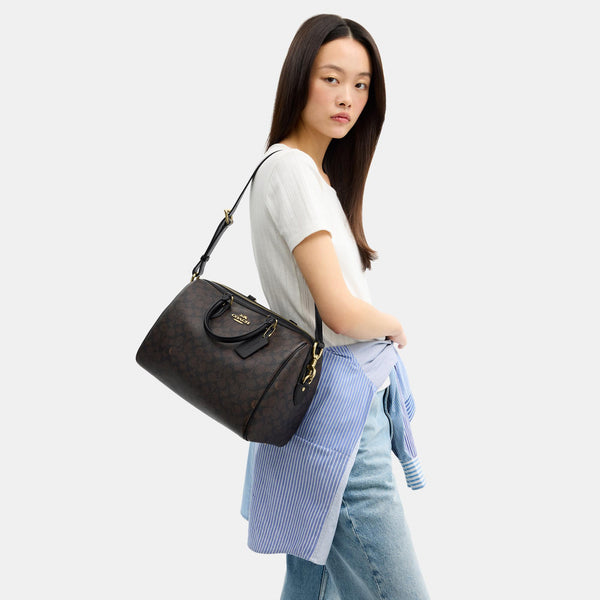 Rowan Large Satchel Bag in Signature Canvas