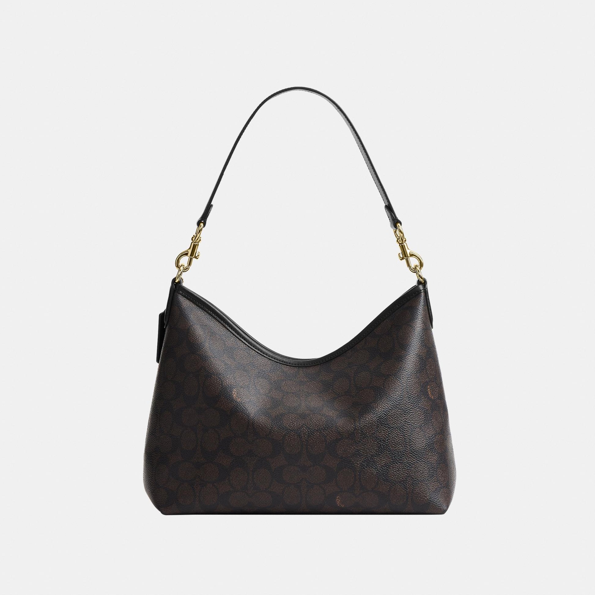 CEY95-Laurel Shoulder Bag in Signature Canvas-Im/Walnut/Black