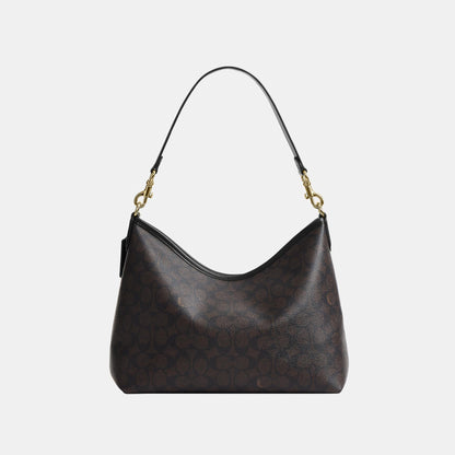 CEY95-Laurel Shoulder Bag in Signature Canvas-Im/Walnut/Black