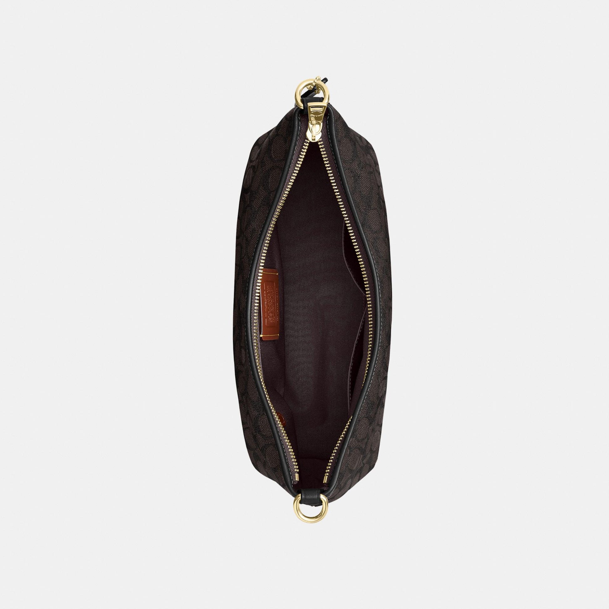 CEY95-Laurel Shoulder Bag in Signature Canvas-Im/Walnut/Black