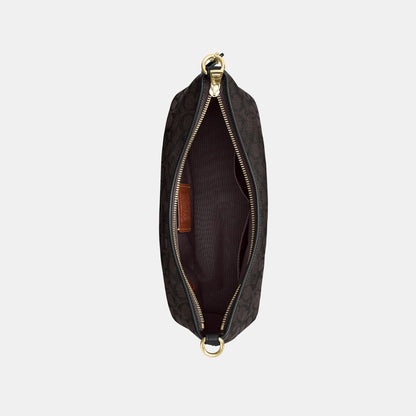 CEY95-Laurel Shoulder Bag in Signature Canvas-Im/Walnut/Black