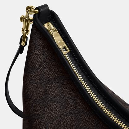 CEY95-Laurel Shoulder Bag in Signature Canvas-Im/Walnut/Black