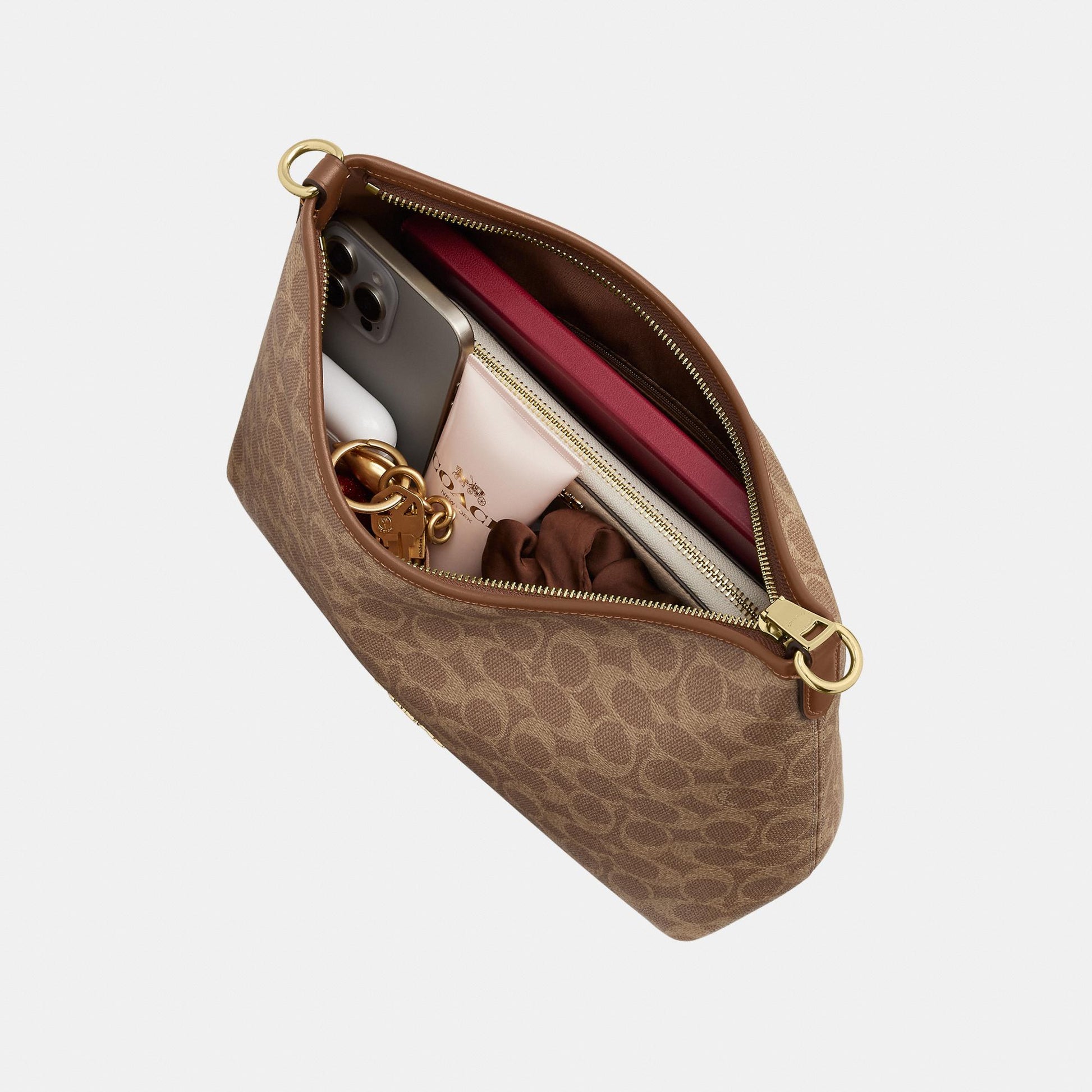 CEY95-Laurel Shoulder Bag in Signature Canvas-Im/Tan/Brown