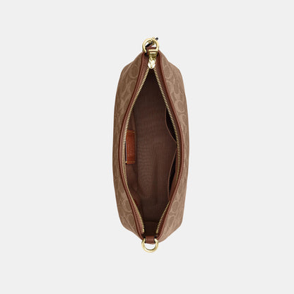 CEY95-Laurel Shoulder Bag in Signature Canvas-Im/Tan/Brown