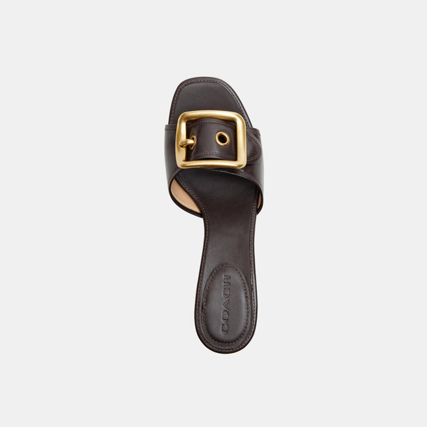 Margot Sandal with Oversized Buckle in Loved Leather