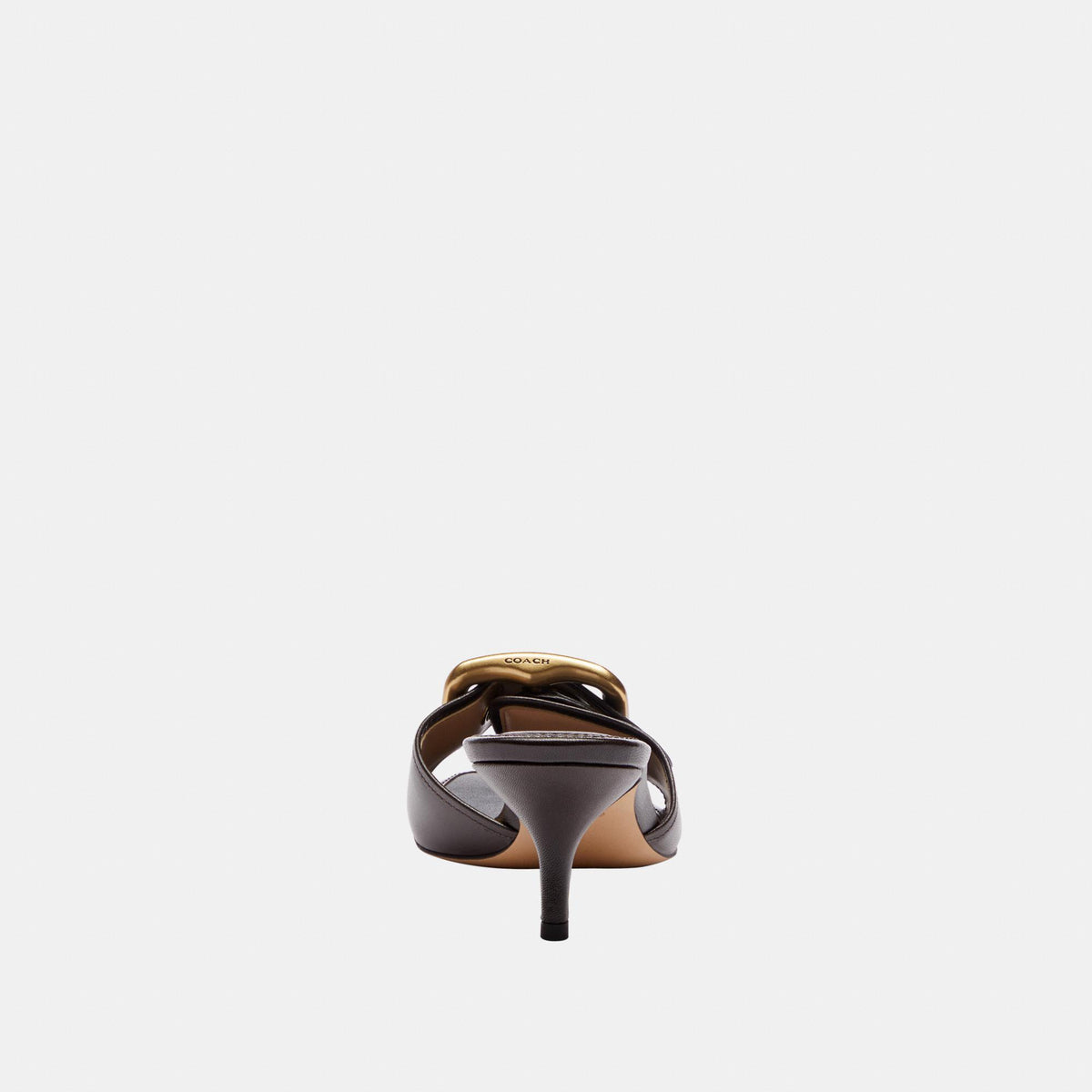 CFF89-Margot Sandal with Oversized Buckle in Loved Leather-Chocolate