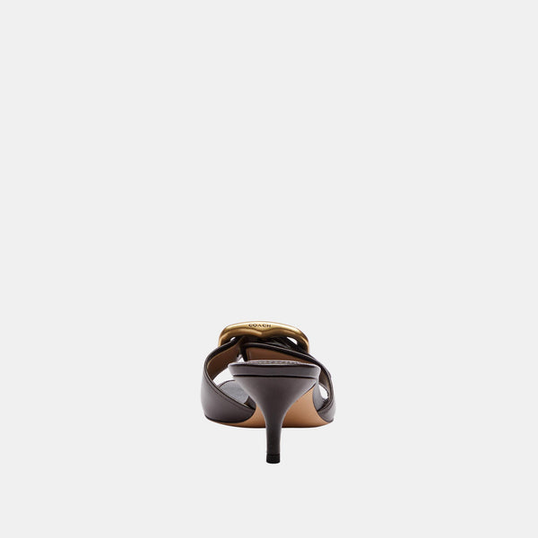 Margot Sandal with Oversized Buckle in Loved Leather