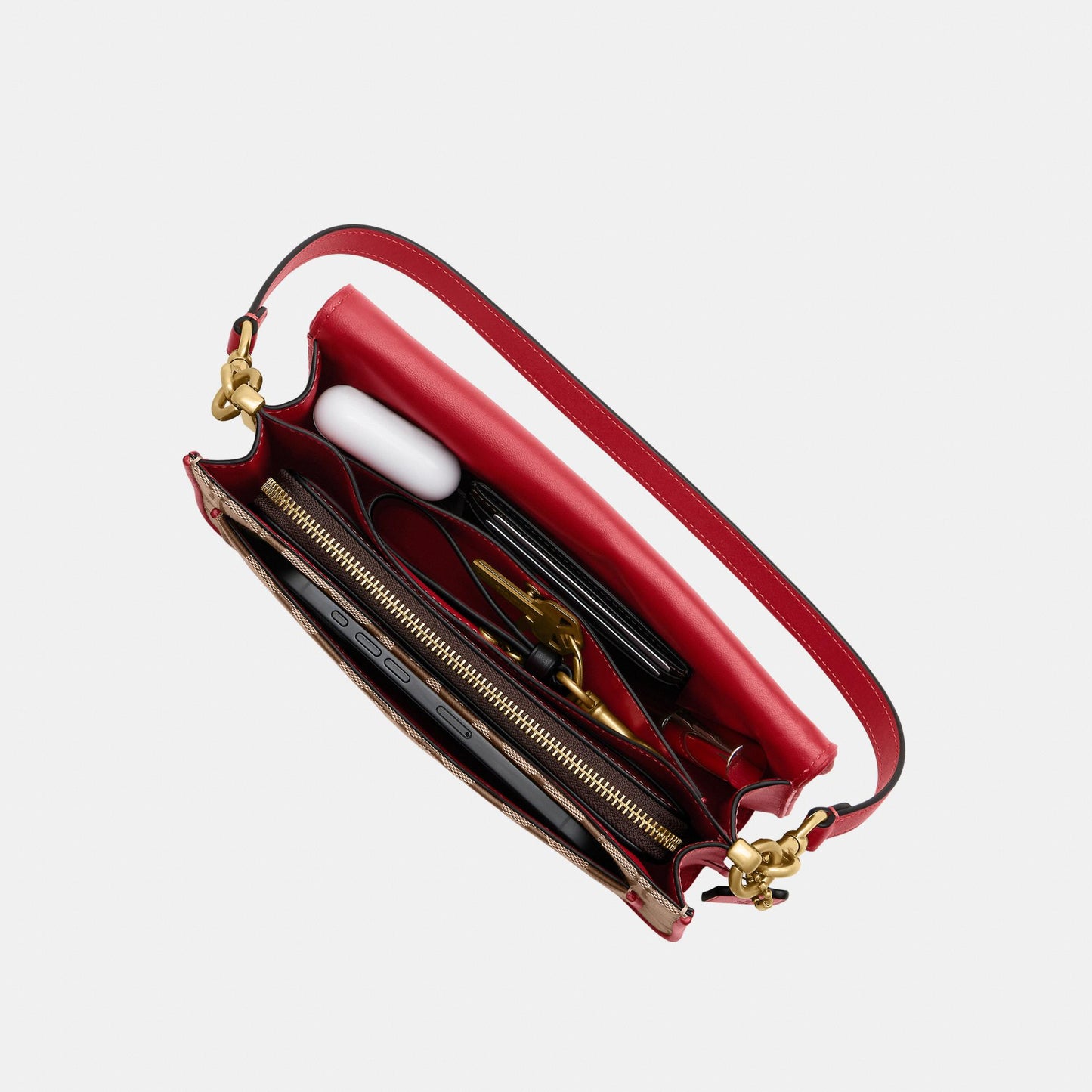 CFG02-Tabby Shoulder Bag 26 in Signature Jacquard-B4/Poppy Signature
