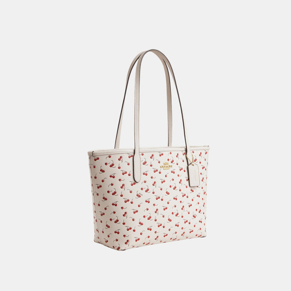 Medium City Tote in Cherry Print