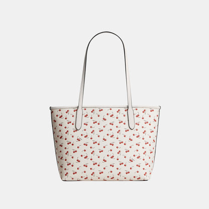 CFG07-Medium City Tote in Cherry Print-Im/Chalk Multi