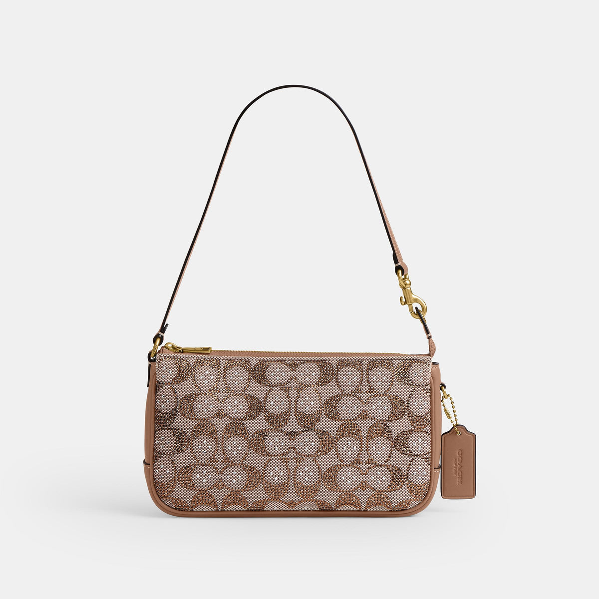 CFG63-Plaza Bag in Crystal Signature Jacquard-B4/Mushroom