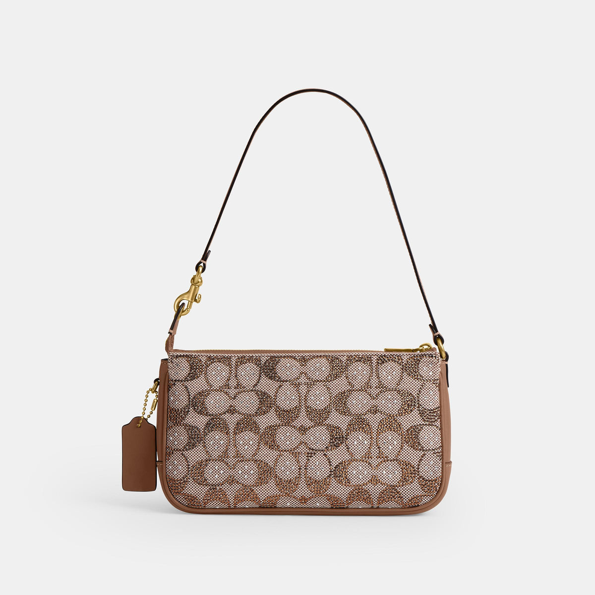 CFG63-Plaza Bag in Crystal Signature Jacquard-B4/Mushroom