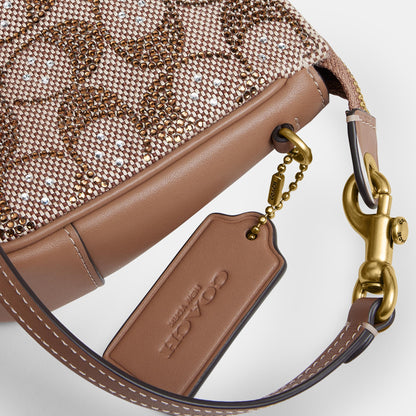 CFG63-Plaza Bag in Crystal Signature Jacquard-B4/Mushroom