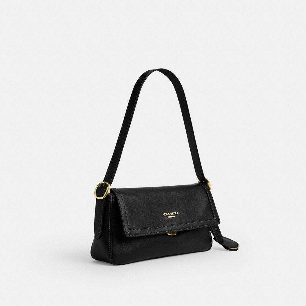 CFK02-Etta Small Flap Shoulder Bag-Im/Black