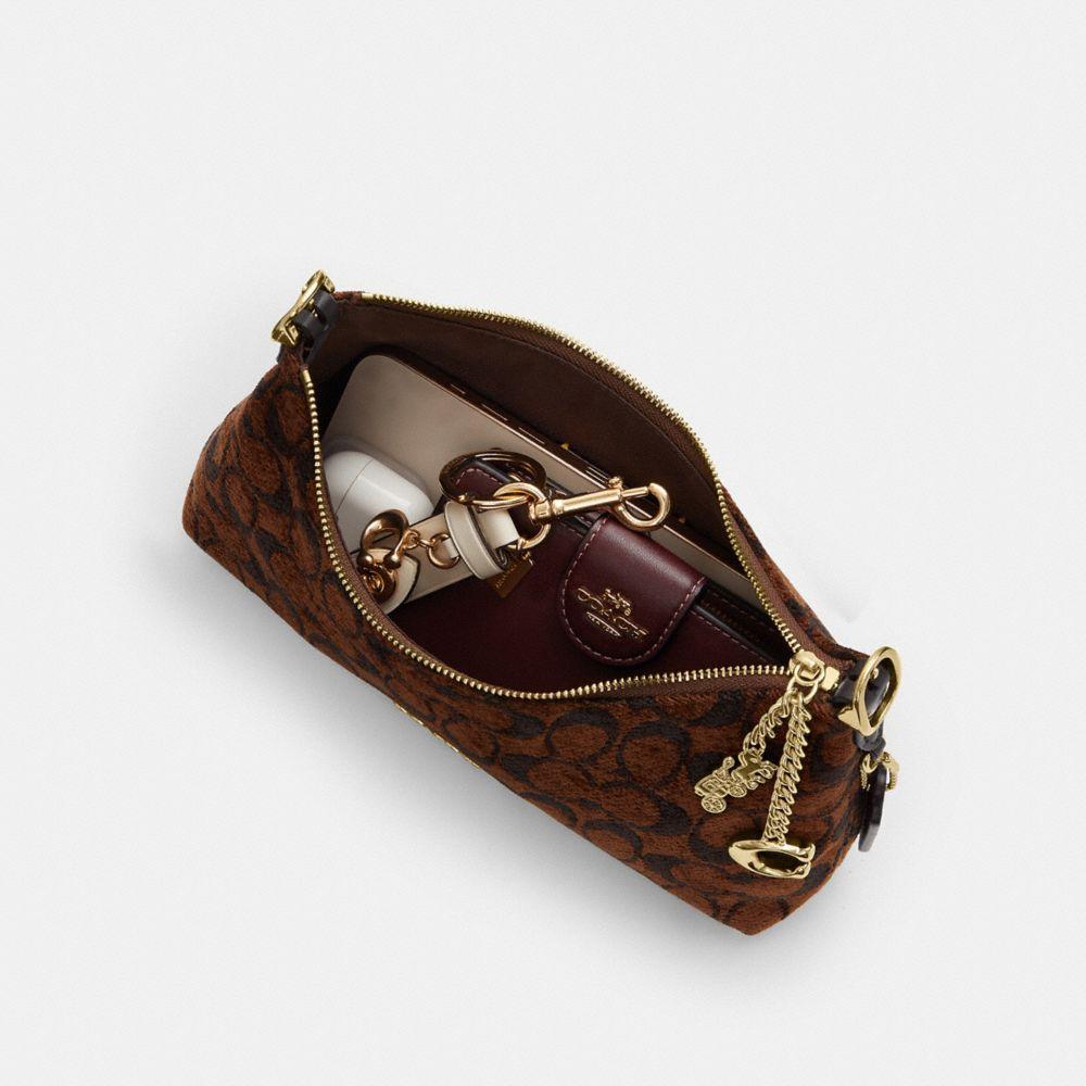 CFN74-Emeilia Shoulder Bag in Signature Chenille-Im/Truffle