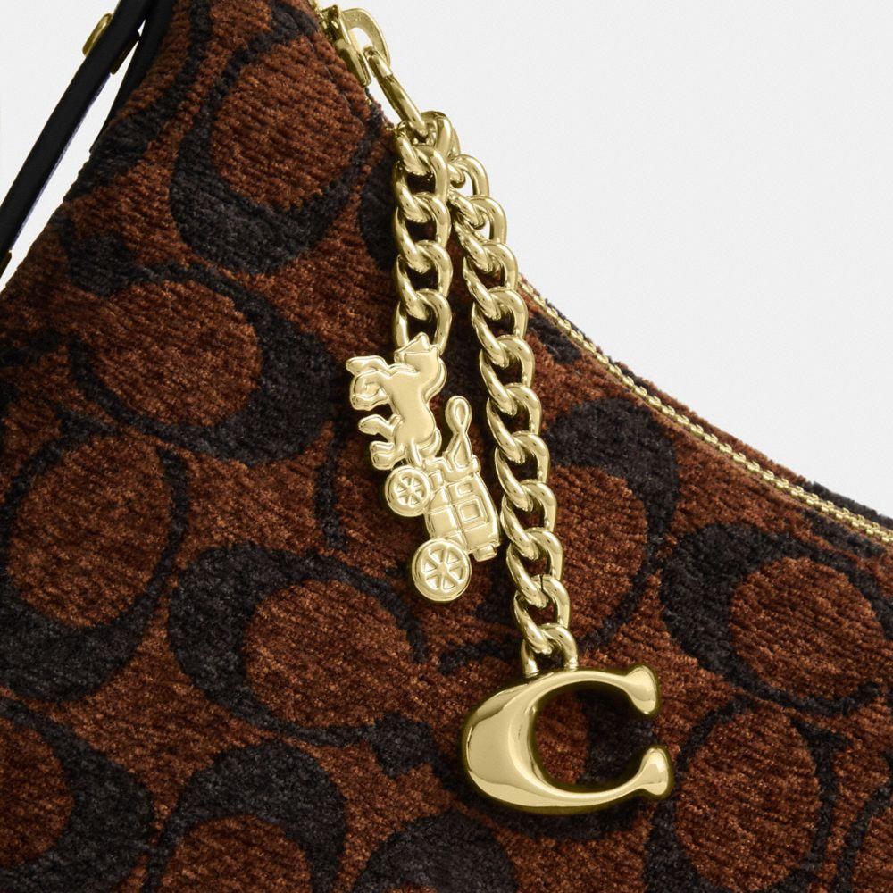 CFN74-Emeilia Shoulder Bag in Signature Chenille-Im/Truffle