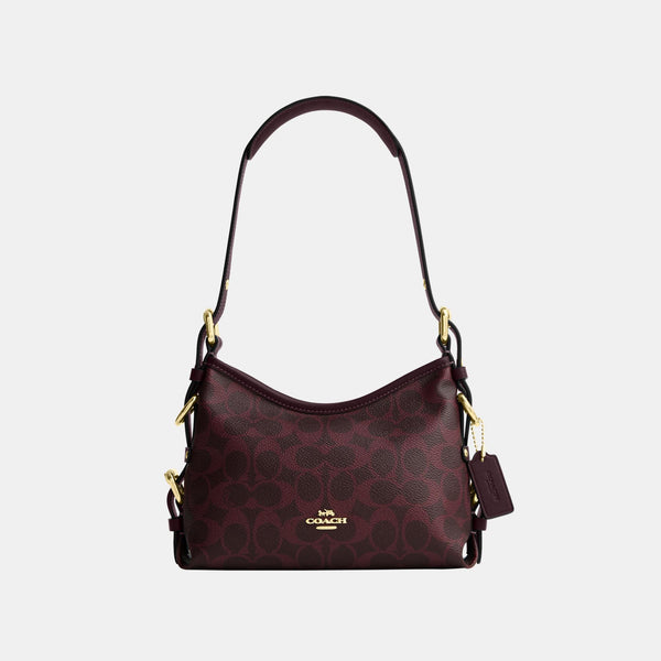Laurel Shoulder Bag 22 with Buckles in Signature Canvas