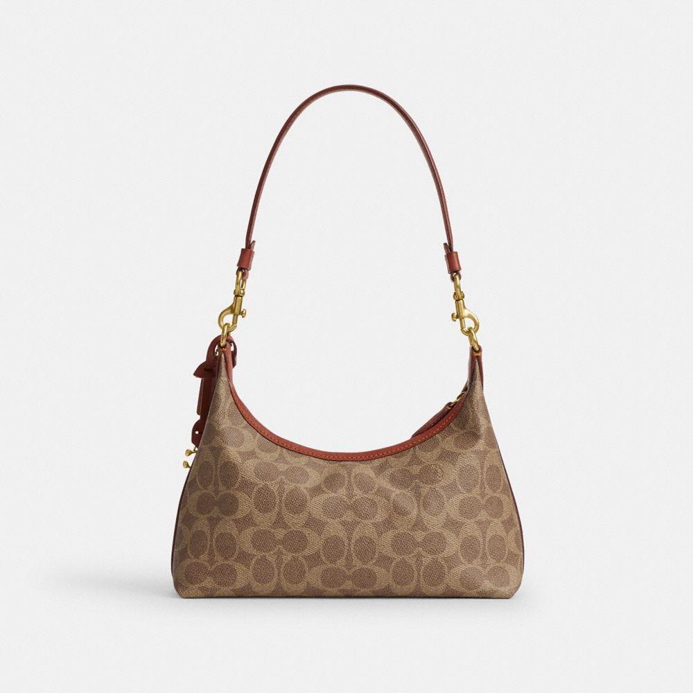 CFQ68-Juliet Shoulder Bag 25 in Signature Upcraftedleather-B4/Tan Caramel
