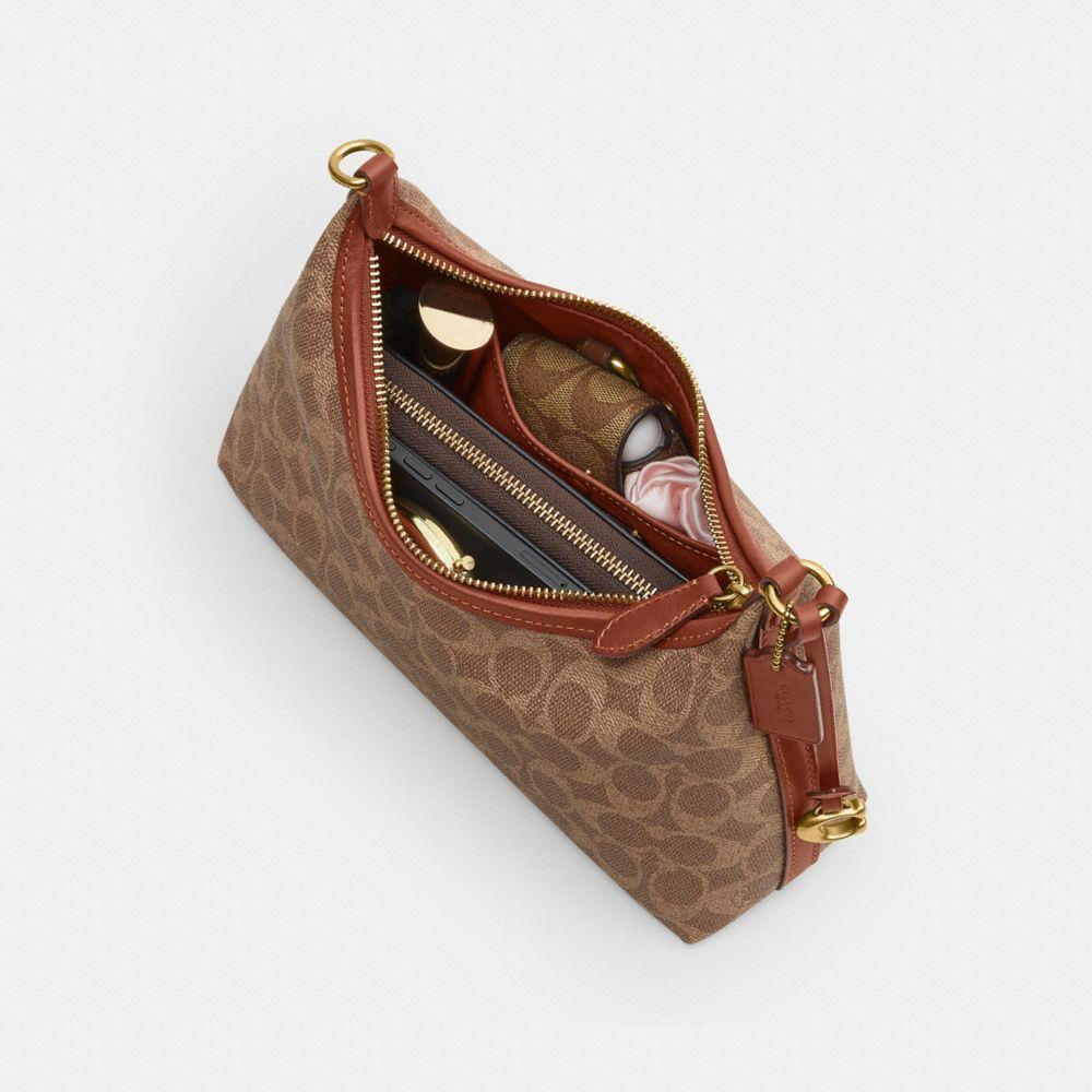 CFQ68-Juliet Shoulder Bag 25 in Signature Upcraftedleather-B4/Tan Caramel