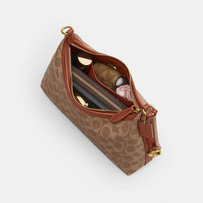 CFQ68-Juliet Shoulder Bag 25 in Signature Upcraftedleather-B4/Tan Caramel