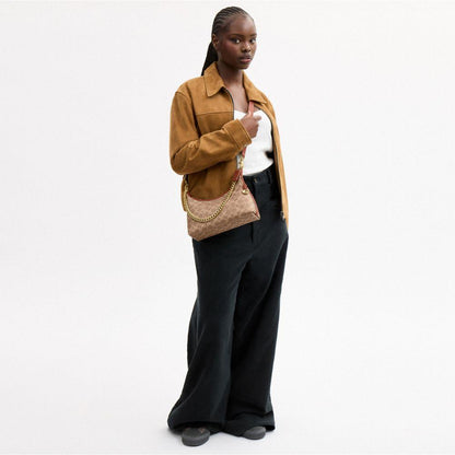 CFQ68-Juliet Shoulder Bag 25 in Signature Upcraftedleather-B4/Tan Caramel