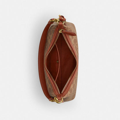 CFQ68-Juliet Shoulder Bag 25 in Signature Upcraftedleather-B4/Tan Caramel