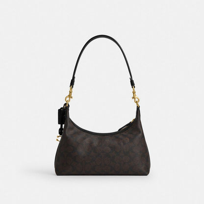 CFQ68-Juliet Shoulder Bag 25 in Signature Upcraftedleather-B4/Walnut Black