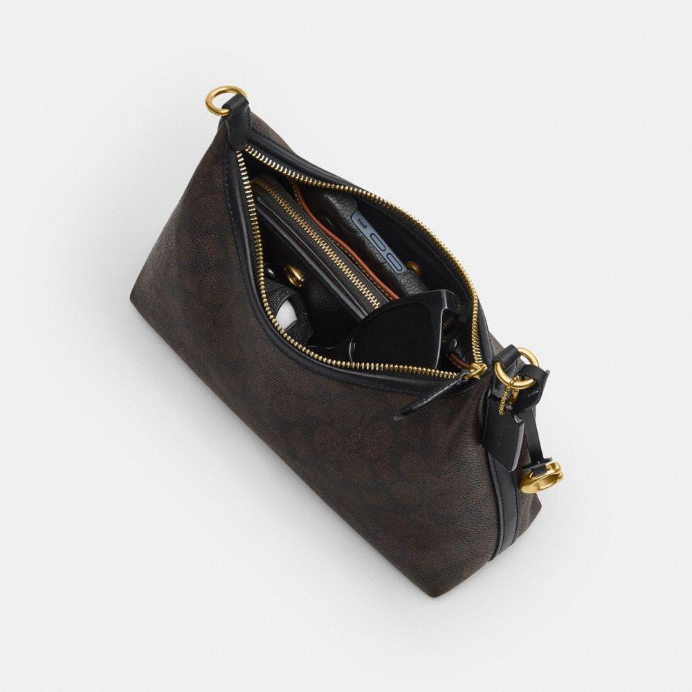 CFQ68-Juliet Shoulder Bag 25 in Signature Upcraftedleather-B4/Walnut Black