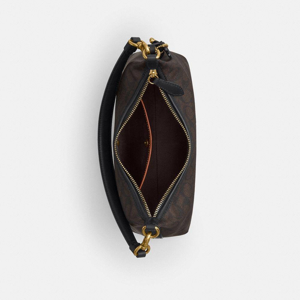 CFQ68-Juliet Shoulder Bag 25 in Signature Upcraftedleather-B4/Walnut Black