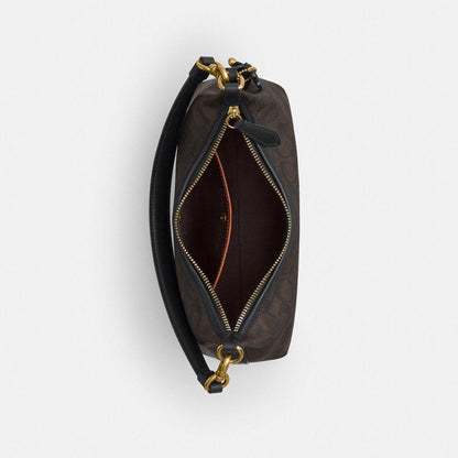 CFQ68-Juliet Shoulder Bag 25 in Signature Upcraftedleather-B4/Walnut Black