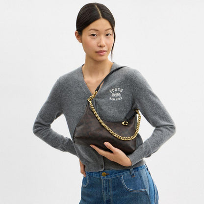 CFQ68-Juliet Shoulder Bag 25 in Signature Upcraftedleather-B4/Walnut Black