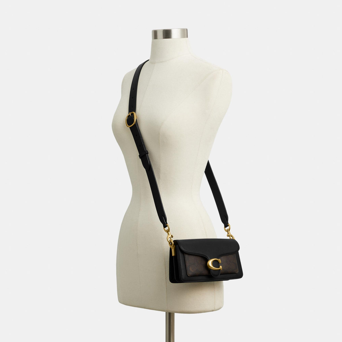 CFQ86-Signature Upcraftedleather Tabby Shoulder Bag 20-B4/Walnut Black