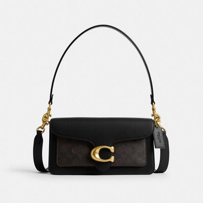 CFQ87-Tabby Shoulder Bag 26 in Signature Upcraftedleather-B4/Walnut Black