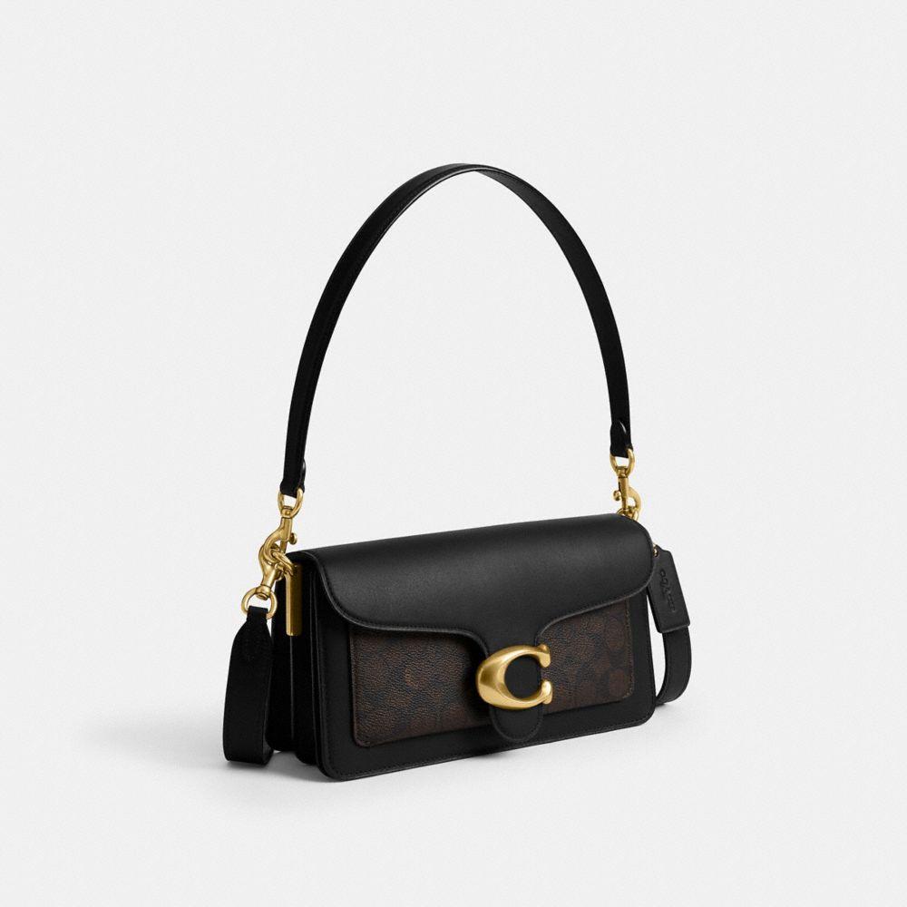 CFQ87-Tabby Shoulder Bag 26 in Signature Upcraftedleather-B4/Walnut Black