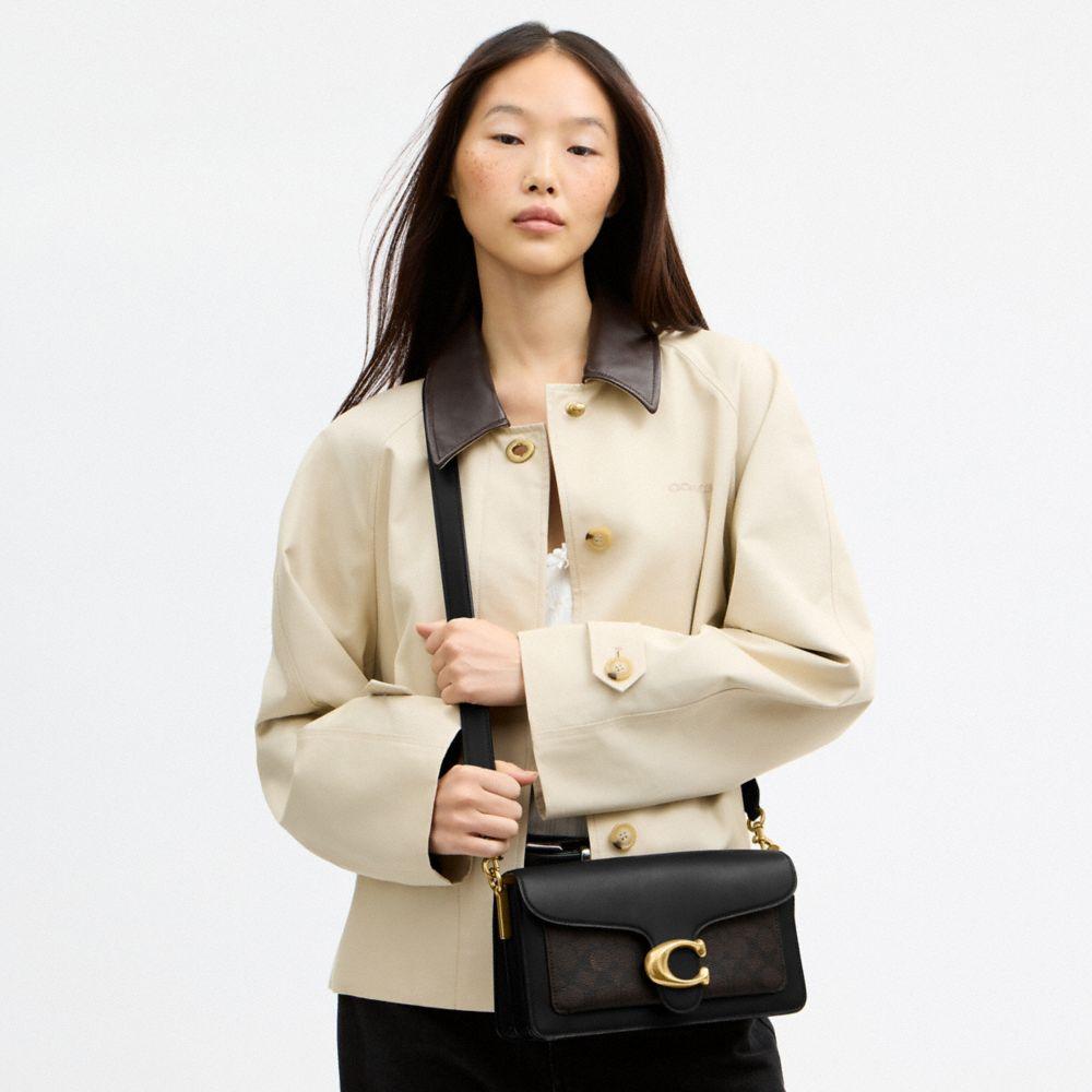 CFQ87-Tabby Shoulder Bag 26 in Signature Upcraftedleather-B4/Walnut Black