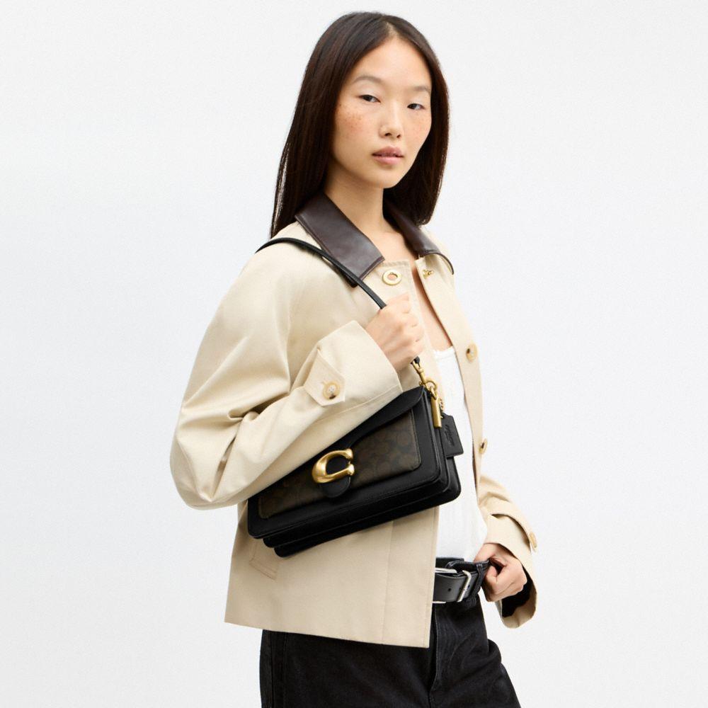 CFQ87-Tabby Shoulder Bag 26 in Signature Upcraftedleather-B4/Walnut Black