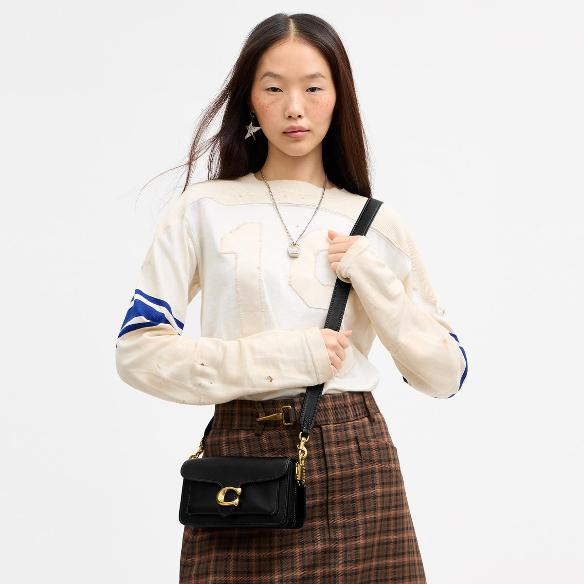 CFQ98-Soft Tabby Shoulder Bag 20-B4/Black